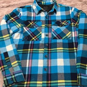 Plaid polyester Quilted jacket with Logo Pattern